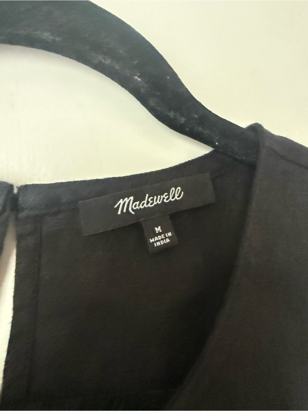 Madewell Shell Top in 100% Linen in Jet Black M - Picture 8 of 10